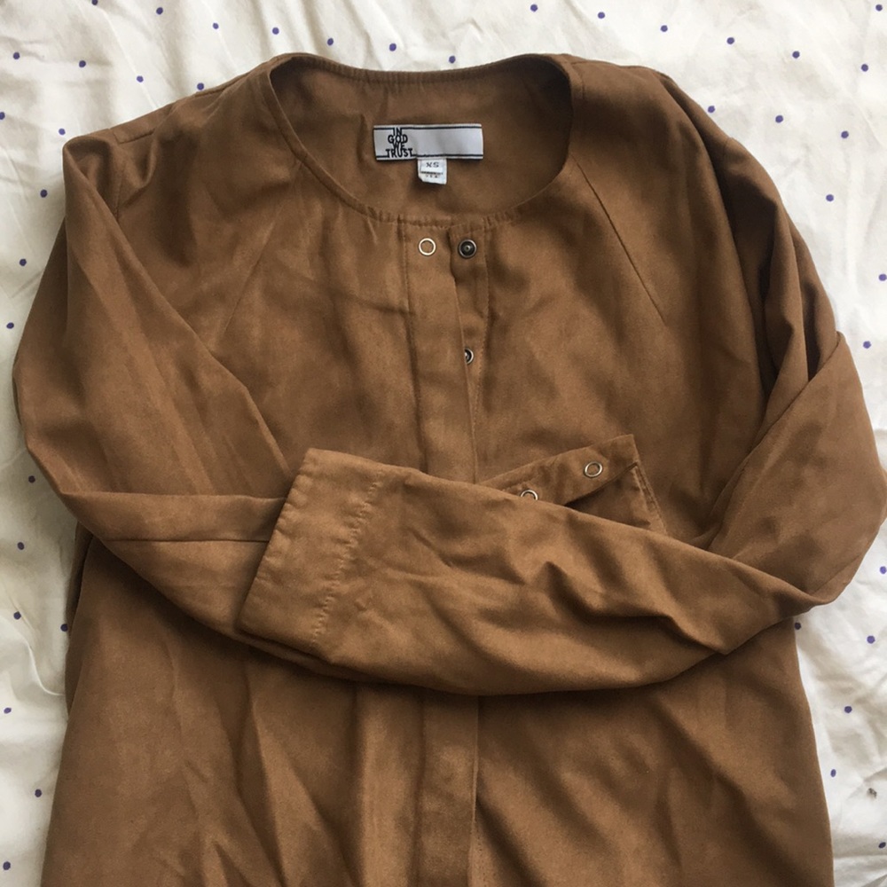 IGWT suede button up